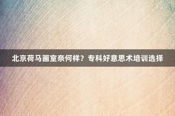 北京荷马画室奈何样？专科好意思术培训选择